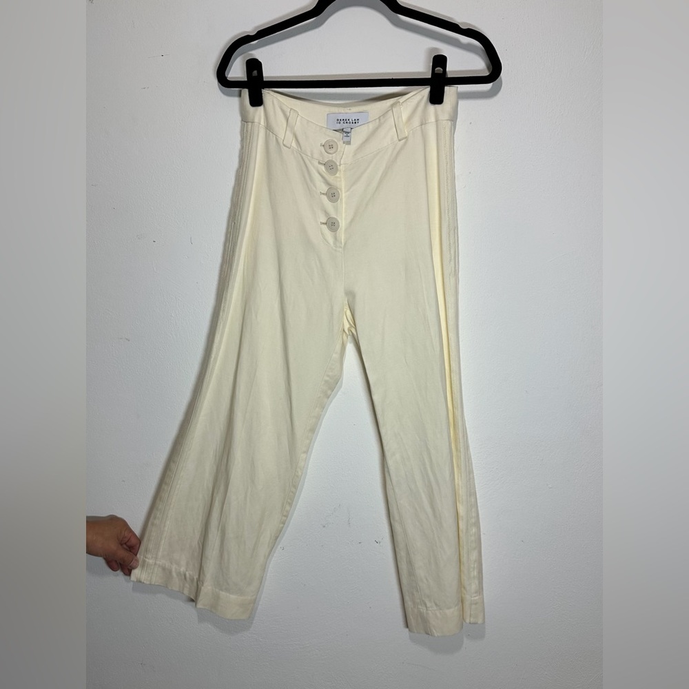 Derek Lam 10 Crosby Cream Wide Leg Pants